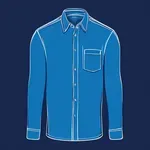 blue long-sleeved shirt image